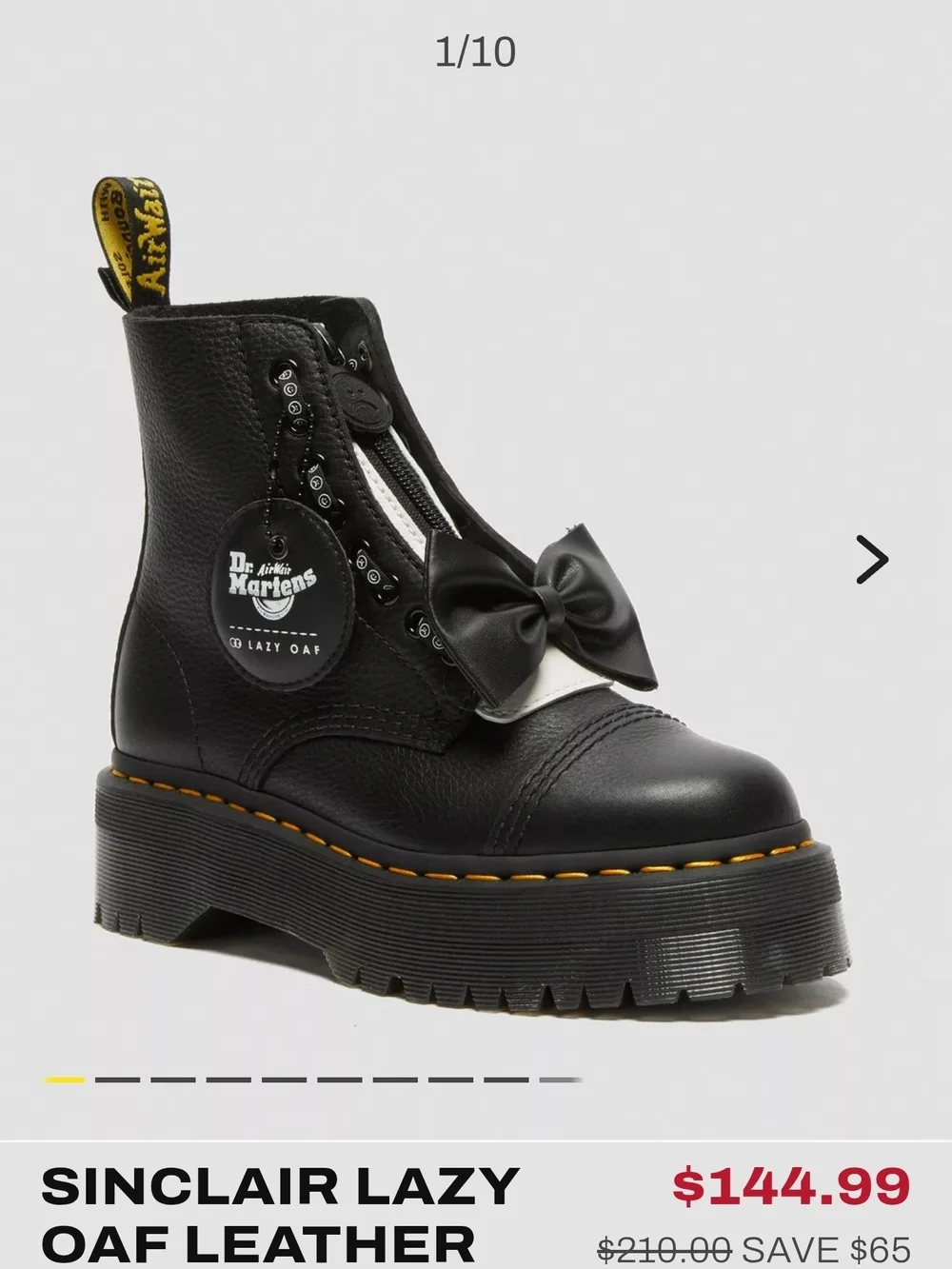 Dr. Martens x Lazy Oaf Sinclair Platform Boots Black Women’s 8 EU 39